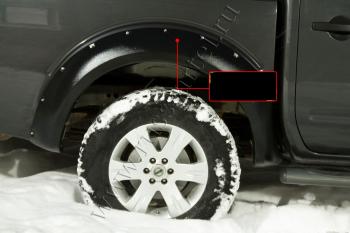 Расширители колесных арок (задний левый) Русская Артель Toyota Hilux AN120 дорестайлинг (2016-2020) (шагрень)