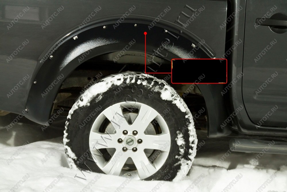5 399 р. Расширители колесных арок (задний левый) Русская Артель Toyota Hilux AN120 дорестайлинг (2016-2020) (шагрень)  с доставкой в г. Пермь