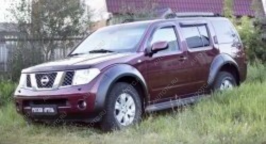 5 399 р. Расширители колесных арок (задний левый) Русская Артель Nissan Pathfinder R51 рестайлинг (2009-2014) (шагрень)  с доставкой в г. Пермь