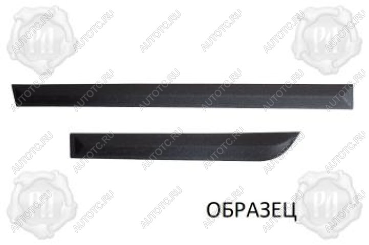 1 089 р. Молдинг на двери передний правый узкий Русская Артель Nissan Terrano D10 дорестайлинг (2013-2016) (шагрень)  с доставкой в г. Пермь