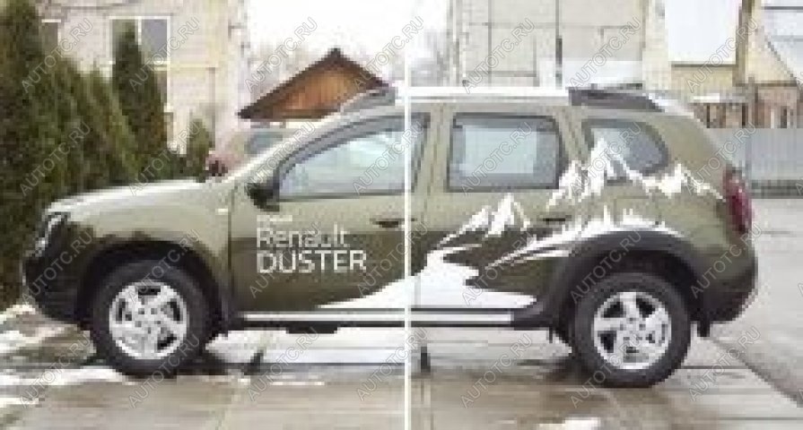 2 239 р. Расширитель колесных арок (передний правый) Русская Артель Renault Duster HS рестайлинг (2015-2021) (шагрень)  с доставкой в г. Пермь
