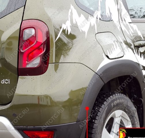 2 429 р. Расширители колесных арок (задний правый) Русская Артель  Renault Duster HS рестайлинг (2015-2021) (шагрень)  с доставкой в г. Пермь