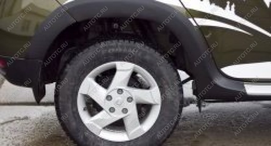 2 429 р. Расширители колесных арок (задний левый) Русская Артель Renault Duster HS рестайлинг (2015-2021) (шагрень)  с доставкой в г. Пермь