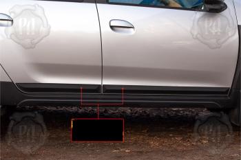 1 189 р. Молдинг на двери передний левый узкий Русская Артель Renault Duster HM рестайлинг (2021-2024) (шагрень)  с доставкой в г. Пермь. Увеличить фотографию 2