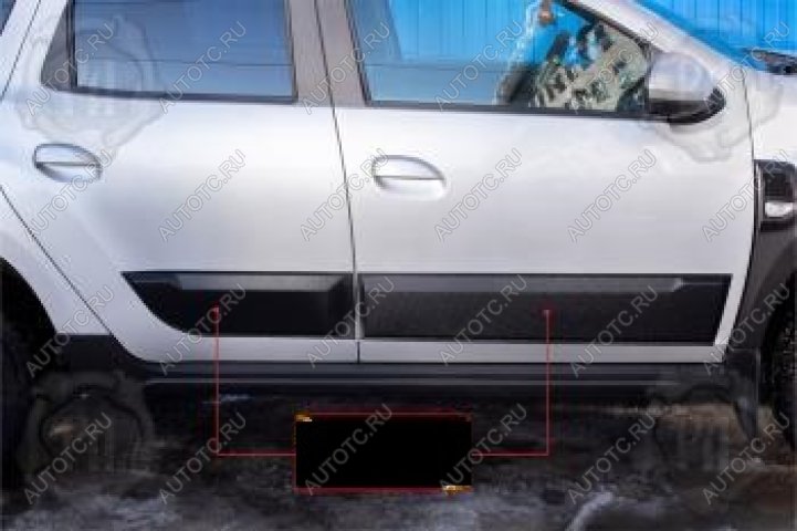 1 629 р. Молдинг двери передний правый Русская Артель Renault Duster HM рестайлинг (2021-2024) (глянец под покраску)  с доставкой в г. Пермь