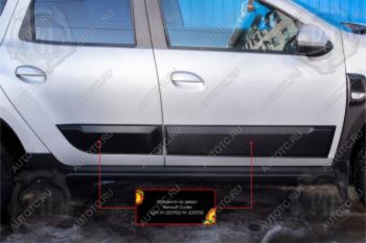919 р. Молдинг двери задний правый Русская Артель  Renault Duster  HM (2021-2024) рестайлинг (шагрень)  с доставкой в г. Пермь