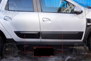 1 169 р. Молдинг двери передний правый Русская Артель  Renault Logan  1 (2004-2010) дорестайлинг (шагрень)  с доставкой в г. Пермь. Увеличить фотографию 3