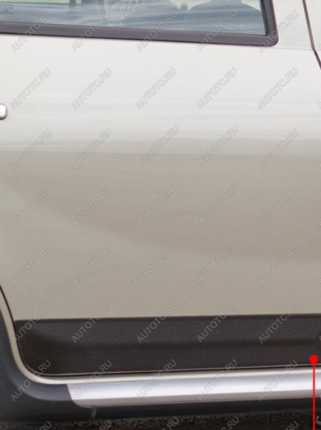 819 р. Молдинг двери задний правый широкий Русская Артель Renault Sandero Stepway (BS) (2010-2014) (глянец под покраску)  с доставкой в г. Пермь