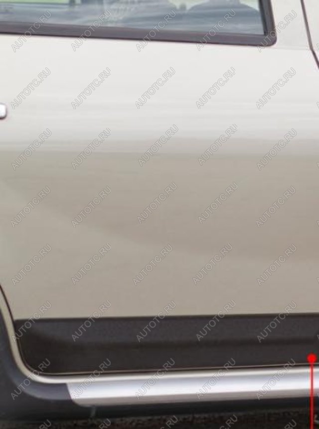 1 229 р. Молдинг двери передний правый широкий Русская Артель Renault Sandero Stepway (BS) (2010-2014) (шагрень)  с доставкой в г. Пермь