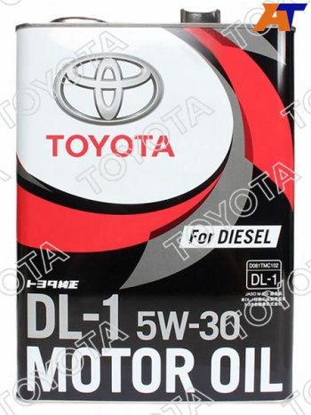 7 899 р. Масло моторное TOYOTA 5W-30 DL-1 4л. (для дизельных ДВС с сажевым фильтром)                          TOYOTA 08883-02805  с доставкой в г. Пермь. Увеличить фотографию 1