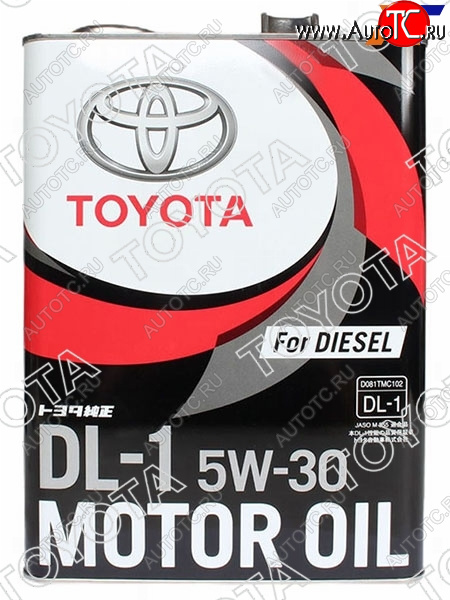 7 899 р. Масло моторное TOYOTA 5W-30 DL-1 4л. (для дизельных ДВС с сажевым фильтром)                          TOYOTA 08883-02805  с доставкой в г. Пермь