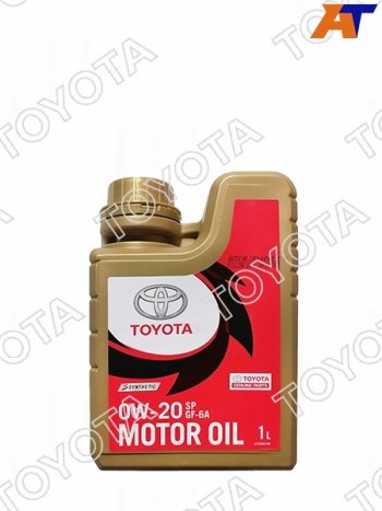 1 229 р. Масло моторное TOYOTA (пластиковая канистра) 0W-20 SPGF-6A 1Л (Синтетика) ОАЭ TOYOTA 08880-84356  с доставкой в г. Пермь. Увеличить фотографию 1