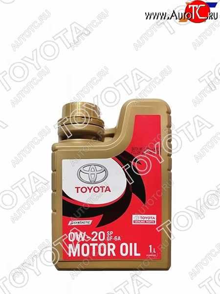 1 229 р. Масло моторное TOYOTA (пластиковая канистра) 0W-20 SPGF-6A 1Л (Синтетика) ОАЭ TOYOTA 08880-84356  с доставкой в г. Пермь