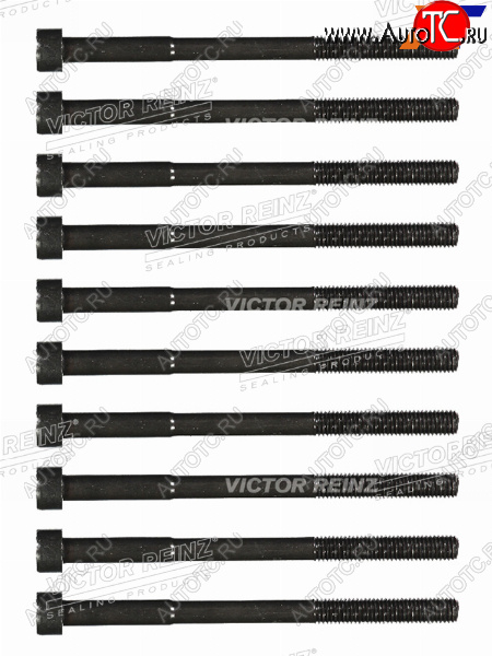 2 499 р. Комплект болтов ГБЦ TOYOTA 1-4ZZFE (10 штук) VICTOR REINZ 14-55035-01  с доставкой в г. Пермь