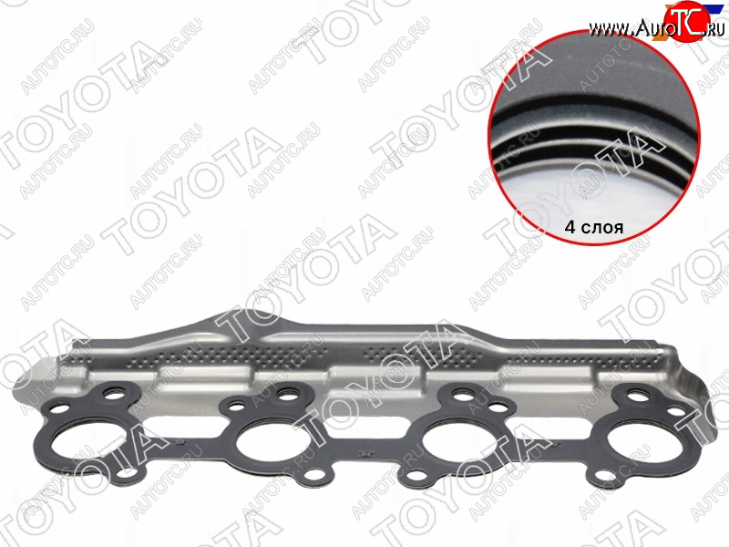 4 949 р. Прокладка выпускного коллектора TOYOTA LAND CRUISER 100,200 2UZFE 05- (правая) TOYOTA 17173-50030  с доставкой в г. Пермь