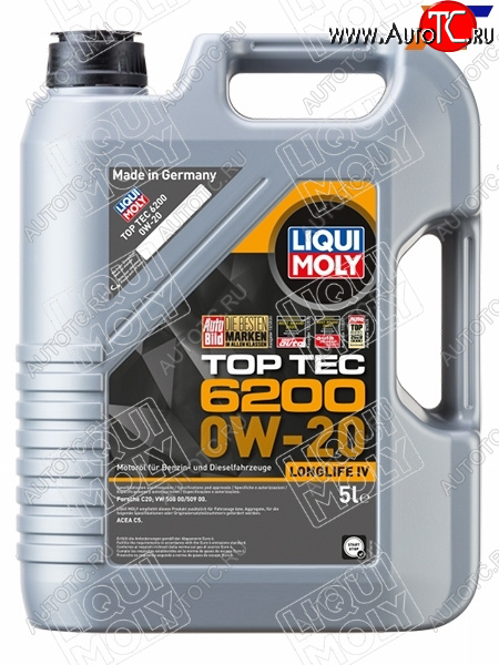12 299 р. Масло моторное LIQUI MOLY Top Tec 6200 0W-20 C5 5л LIQUI MOLY 20789  с доставкой в г. Пермь