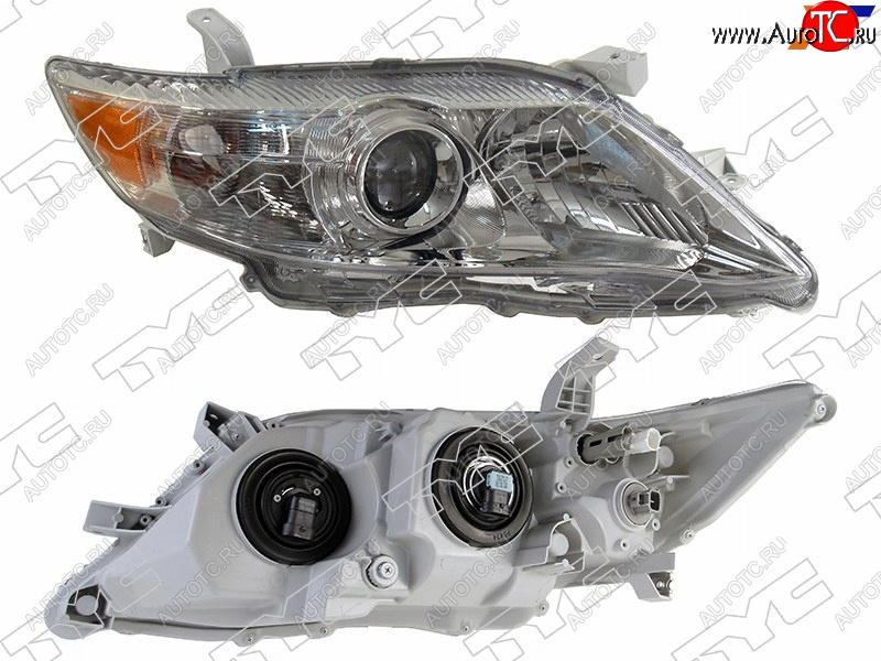 21 849 р. Фара правая (без корректора, темная, Евросвет) TYC Toyota Camry XV40 рестайлинг (2009-2011)  с доставкой в г. Пермь