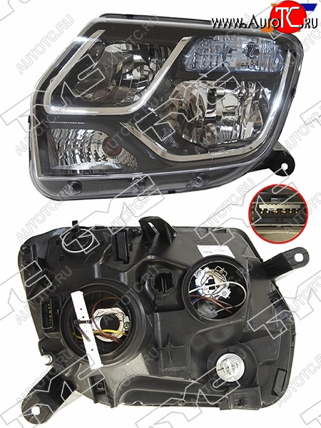 13 599 р. Фара левая (под электрокорректор) TYC Renault Duster HS рестайлинг (2015-2021)  с доставкой в г. Пермь