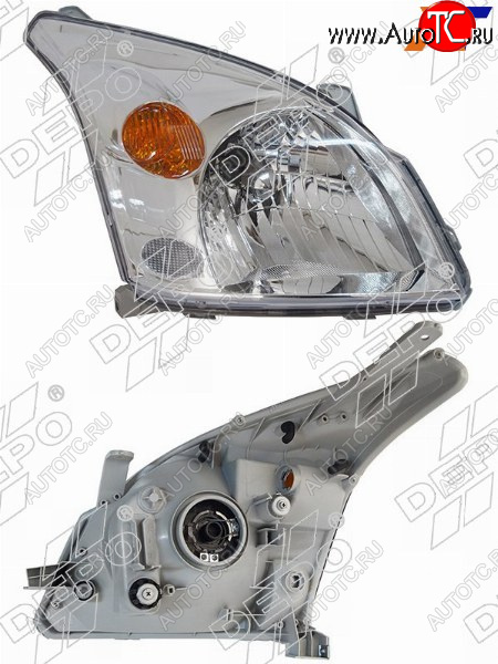 12 999 р. Фара Toyota Land Cruiser Prado (J120) 02-09 (Справа Галоген под электрокорректор) DEPO 212-11D7R-LD-EM  с доставкой в г. Пермь