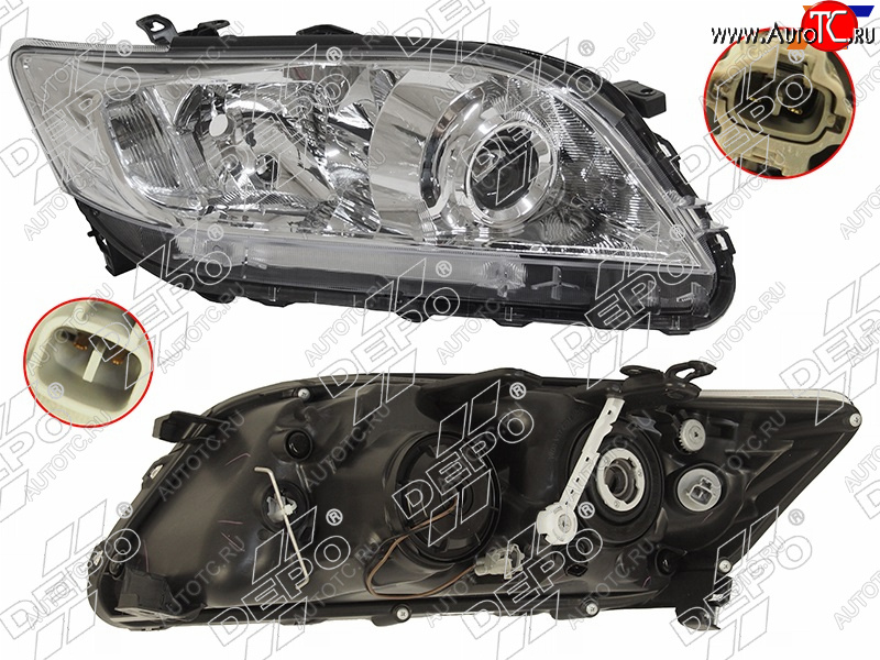 13 799 р. Фара TOYOTA RAV4 10-13 RH (Евросвет) DEPO 212-11Q9R-LD-EM  с доставкой в г. Пермь