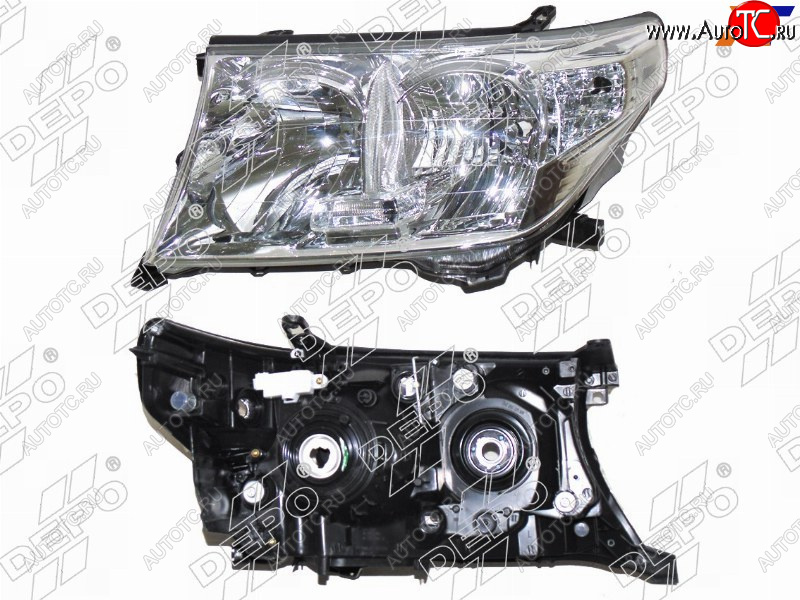 9 299 р. Фара TOYOTA LAND CRUISER 200 07-11 LH под электрокорректор, не ксенон (Евросвет)                     DEPO 212-11M1L-LD-EM  с доставкой в г. Пермь