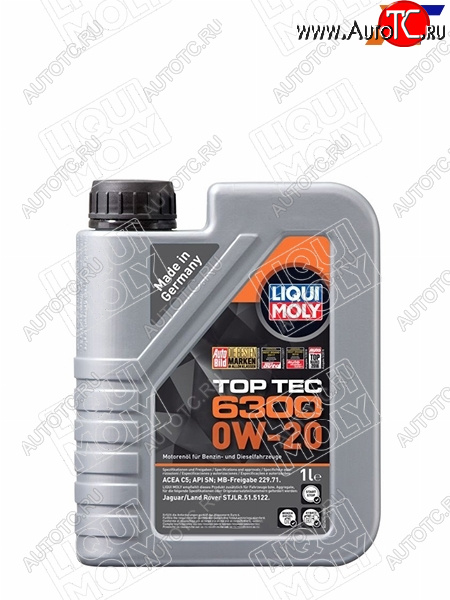 2 199 р. Масло моторное LIQUI MOLY Top Tec 6300 0W-20 SNC5 1л LIQUI MOLY 21216  с доставкой в г. Пермь