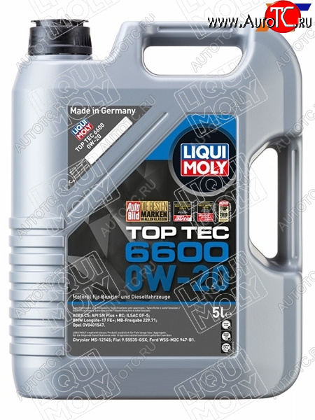 10 699 р. Масло моторное LIQUI MOLY Top Tec 6600 0W-20 SPC5C6 GF-6A 5л LIQUI MOLY 21411  с доставкой в г. Пермь