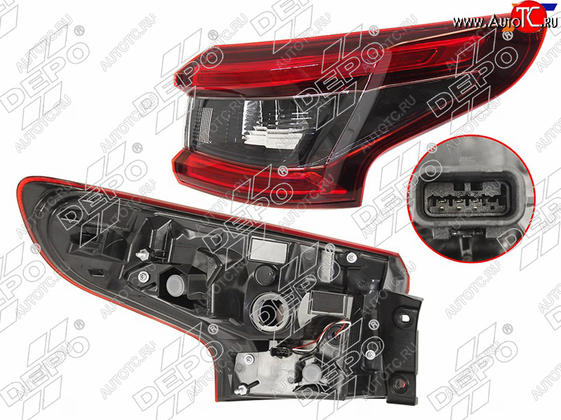 8 349 р. Фонарь задний Nissan Qashqai 17-22 (Справа LED) DEPO 215-19AJR-UE  с доставкой в г. Пермь