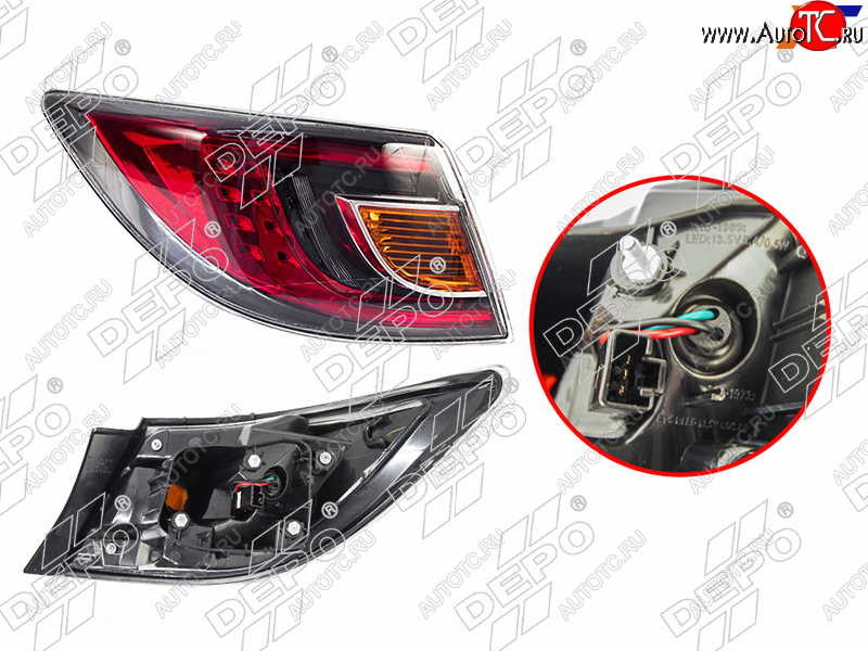 10 599 р. Фонарь задний Mazda 6 07-10  Atenza 07-09 (Слева 5D HBK4D SED) DEPO 216-1973L-UE  с доставкой в г. Пермь