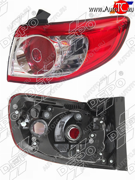9 299 р. Правый фонарь (внешний) SAT Hyundai Santa Fe CM рестайлинг (2009-2012)  с доставкой в г. Пермь