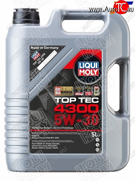 9 549 р. Масло моторное LIQUI MOLY Top Tec 4300 5W-30 C2 5л LIQUI MOLY 2324  с доставкой в г. Пермь