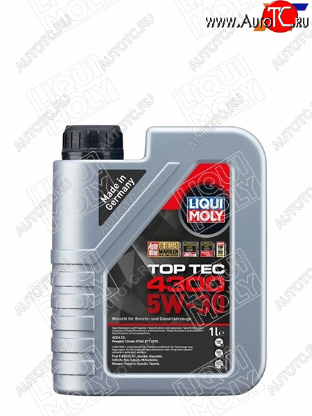 2 099 р. Масло моторное LIQUI MOLY Top Tec 4300 5W-30 C2 1л LIQUI MOLY 2323  с доставкой в г. Пермь