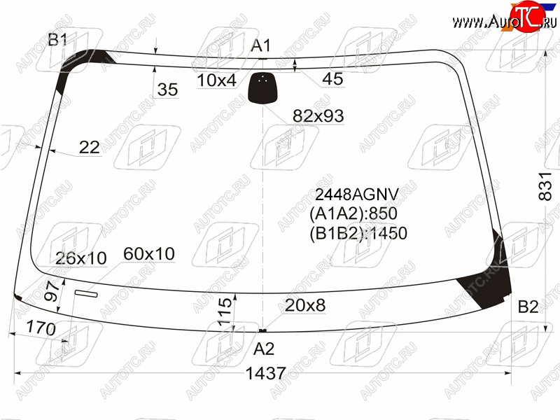 5 449 р. Стекло лобовое BMW 1-Series 04-13 FUYAO 2448AGNV  с доставкой в г. Пермь