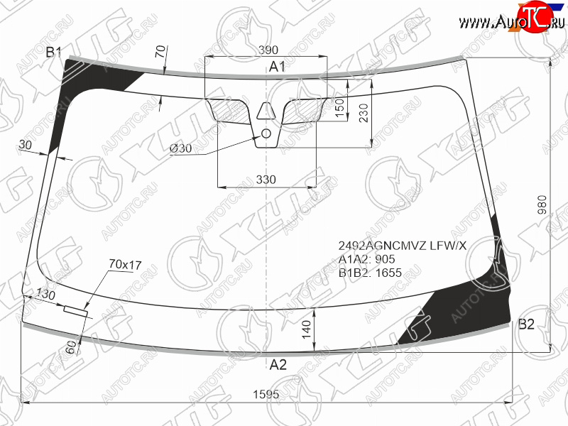 12 249 р. Стекло лобовое (Камера Датчик дождя Молдинг) BMW X5 18-  X7 18- XYG 2492AGNCMVZ LFW/X  с доставкой в г. Пермь