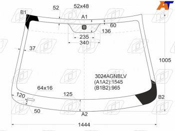 Стекло лобовое Chevrolet Captiva 06-15  Opel Antara 06-15  Daewoo Winstorm 06-10  Saturn Vue 07-1 FUYAO 3024AGNBLV