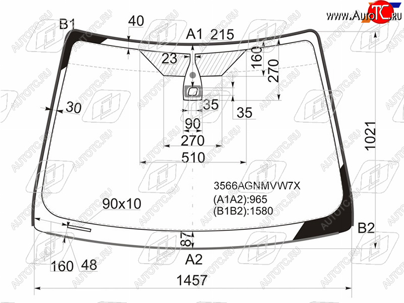 8 499 р. Стекло лобовое (Датчик дождя Молдинг) Ford Focus 04-11  Focus RS 09-11  Focus ST 05-10 FUYAO 3566AGNMVW7X  с доставкой в г. Пермь