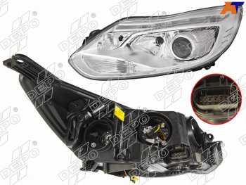 30 699 р. Фара FORD FOCUS III 11-15 LH под ксенон,ДХО, c корректором                                           DEPO 431-11A7LMLDHEM  с доставкой в г. Пермь. Увеличить фотографию 2