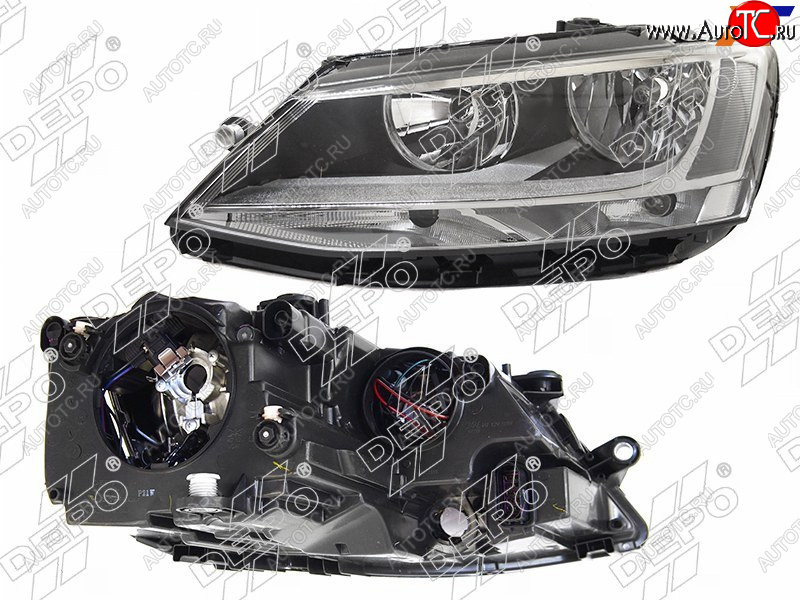 14 249 р. Фара Volkswagen Jetta 10-14 (Спереди Слева) DEPO 441-11G6LMLDEM2  с доставкой в г. Пермь