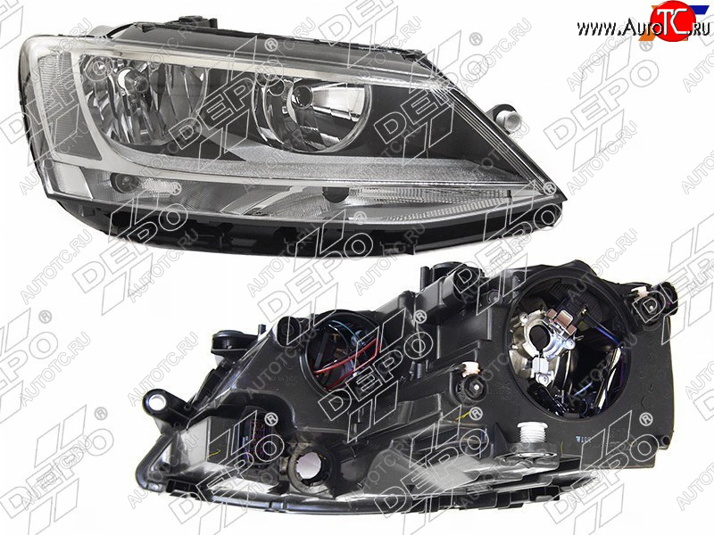 14 249 р. Фара Volkswagen Jetta 10-14 (Спереди Справа) DEPO 441-11G6RMLDEM2  с доставкой в г. Пермь