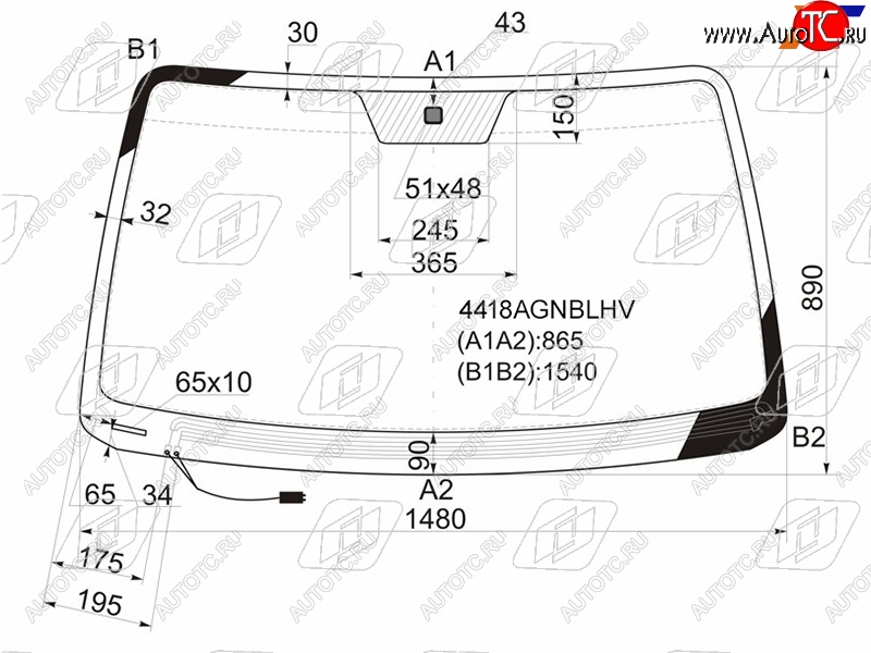 7 699 р. Стекло лобовое (Обогрев щеток) Kia Sorento 02-09 FUYAO 4418AGNBLHV  с доставкой в г. Пермь