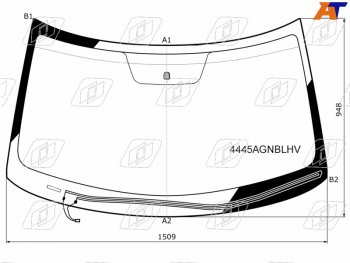 Стекло лобовое (Обогрев щеток) Kia Soul 13-19 FUYAO 4445AGNBLHV
