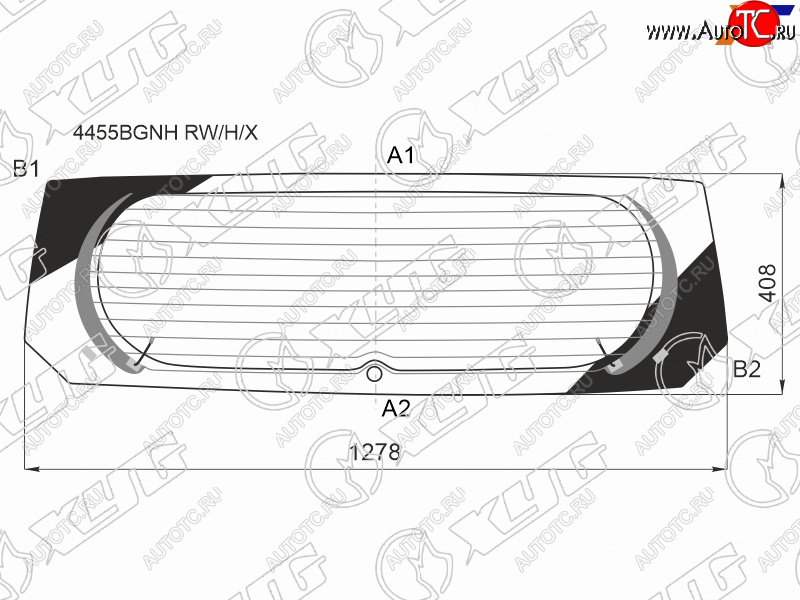 17 299 р. Стекло заднее (Цвет зеленый Обогрев) Kia Picanto 17-21 XYG 4455BGNH RW/H/X  с доставкой в г. Пермь