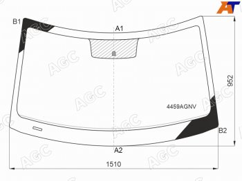 14 699 р. Стекло лобовое KIA SOUL 19-                                                                          AGC 4459AGNV  с доставкой в г. Пермь. Увеличить фотографию 1