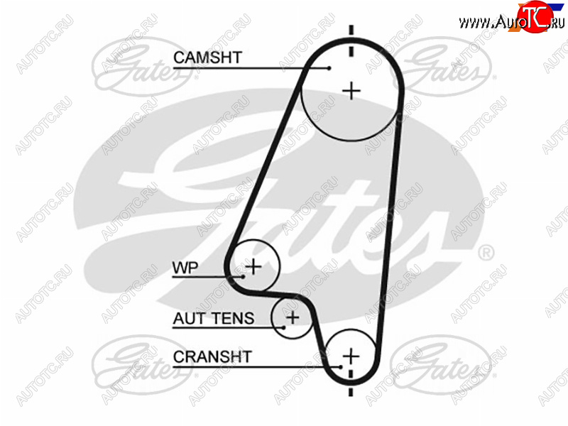 1 039 р. Ремень ГРМ DAEWOO NEXIA 1.5(SOHC) 95-LANOS 1.41.6 97-OPEL ASTRA 1.41.6 91-05CORSA 1.4 94-02 GATES 5310XS  с доставкой в г. Пермь