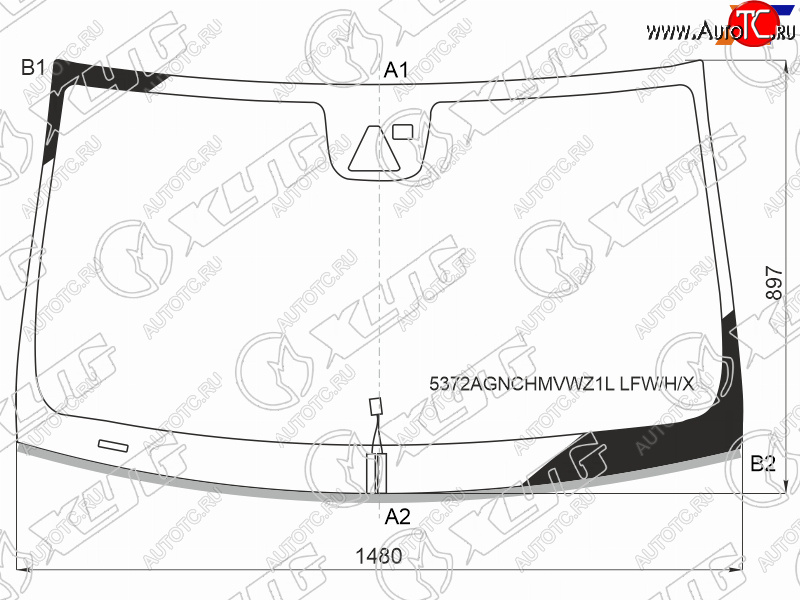 13 849 р. Стекло лобовое (Обогрев щеток Камера Датчик дождя Молдинг) Mercedes-Benz CLS-Class 14-17 XYG 5372AGNCHMVWZ1L LFW/H/X  с доставкой в г. Пермь
