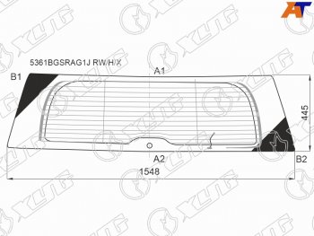 11 449 р. Стекло заднее (Цвет зеленый Обогрев Антенна) Mercedes-Benz GL-Class 06-12 XYG 5361BGSRAG1J RW/H/X  с доставкой в г. Пермь. Увеличить фотографию 1