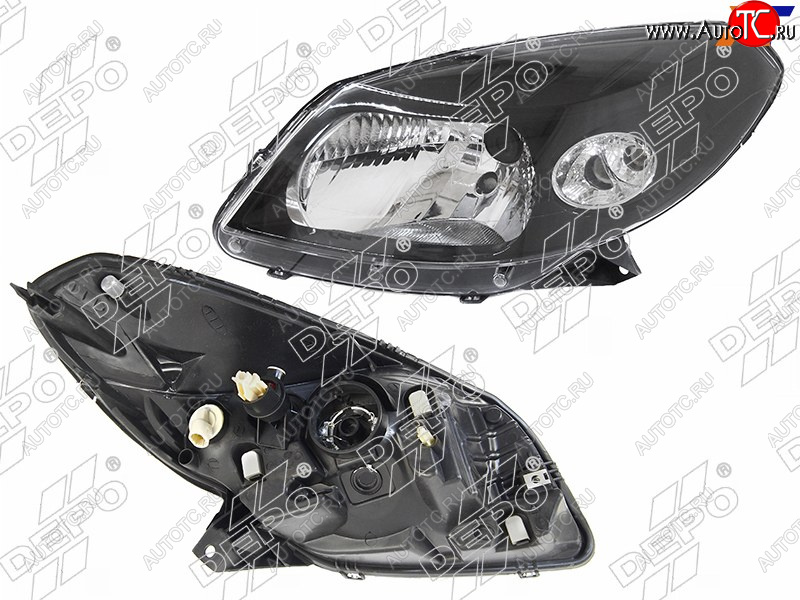 13 249 р. Фара RENAULT SANDEROSANDERO STEPWAY 10-14 LH черная                                                 DEPO 551-1170L-LDEM2  с доставкой в г. Пермь