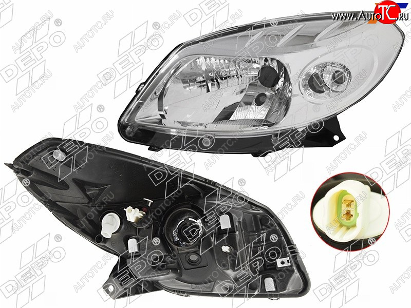 11 399 р. Фара RENAULT SANDERO 10-14 LH                                                                        DEPO 551-1170L-LDEM1  с доставкой в г. Пермь