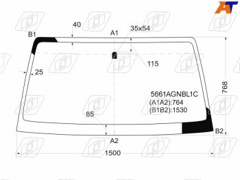 Стекло лобовое Mitsubishi Pajero 99-20 FUYAO 5661AGNBL1C