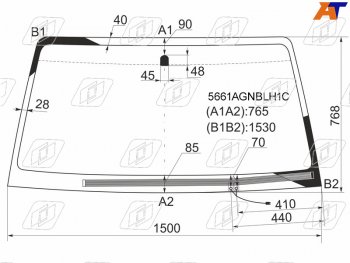 Стекло лобовое (Обогрев щеток) Mitsubishi Pajero 99-20 FUYAO 5661AGNBLH1C